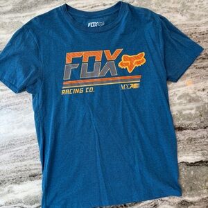 Fox Racing Blue and Orange Short Sleeve Tee 
Men’s Medium
